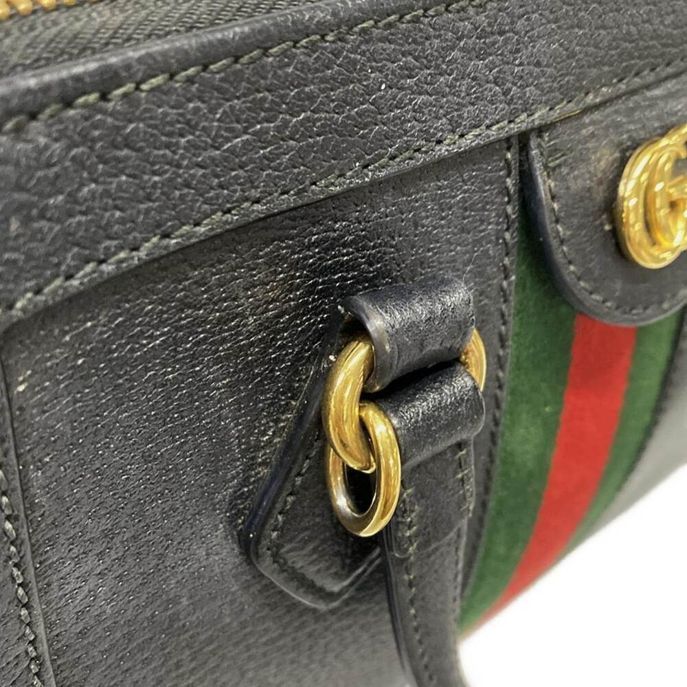 Gucci Ophidia Handbag 547551 Black Green Red - Picture 11 of 15